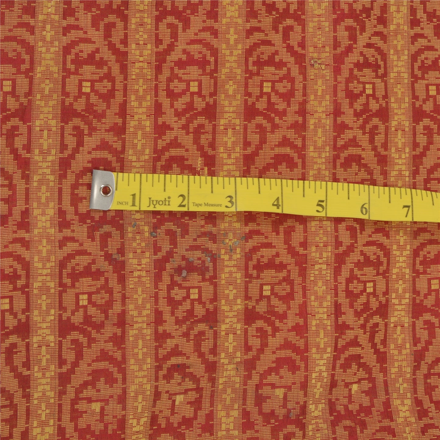 Sanskriti Vintage Dupatta Long Stole Cotton Red Hand Woven Scarves Shawl Veil