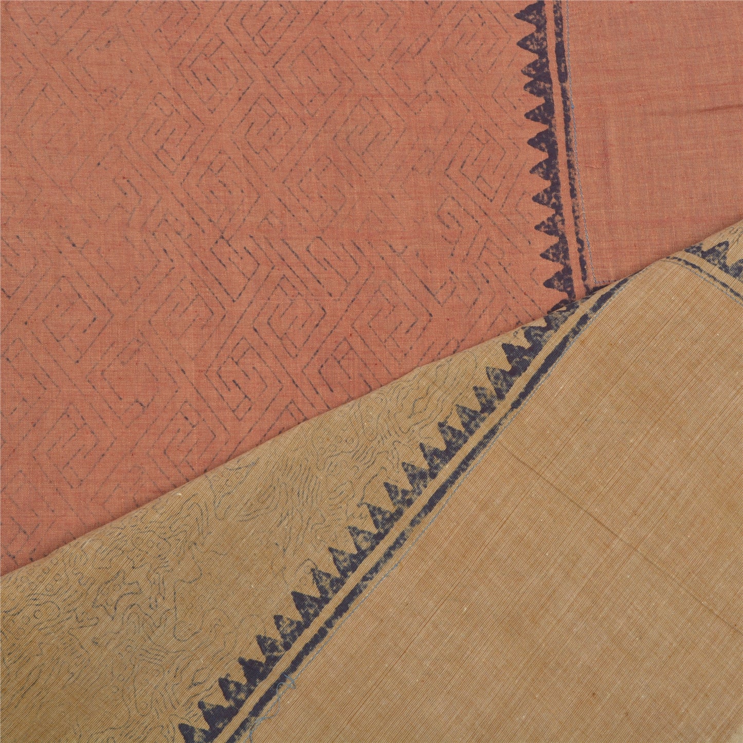 Санскрити Винтаж Дупатта Длинный Палантин Хлопковый Хиджаб Напечатанный Геометрический Шарф