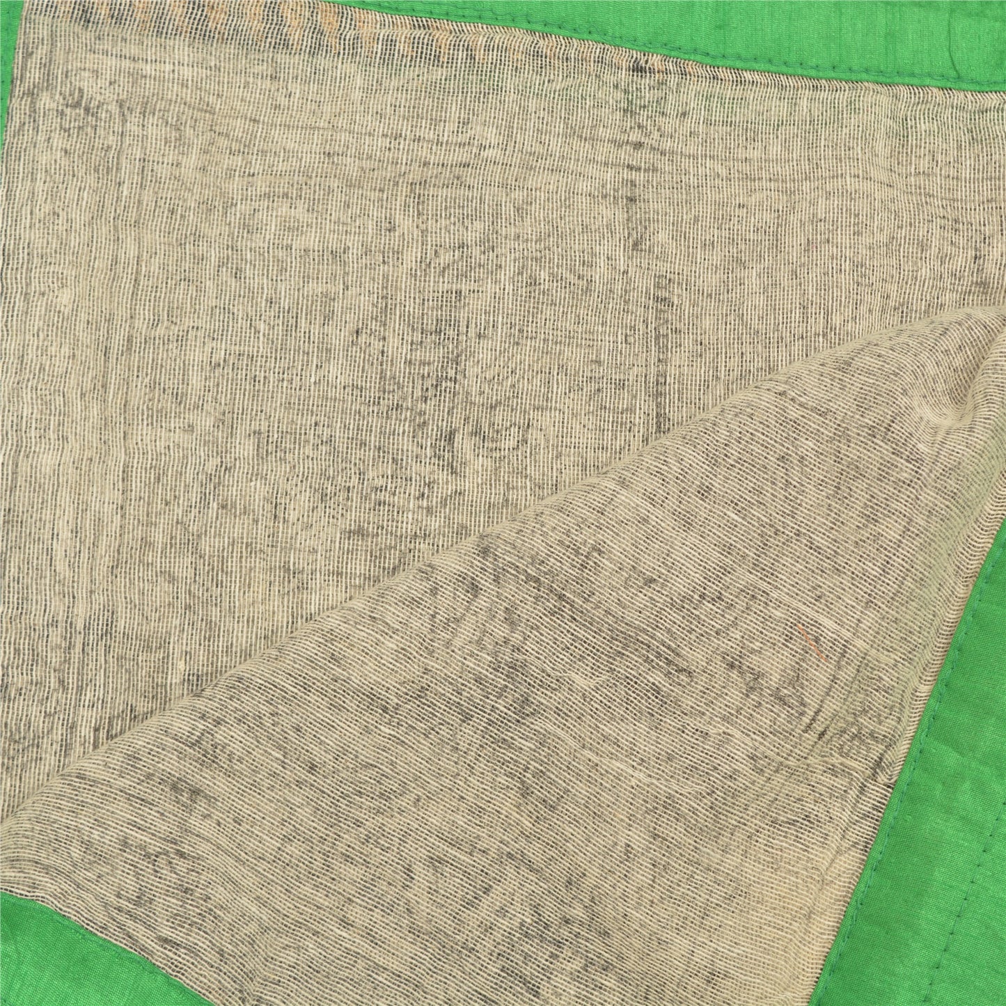 Sanskriti Vintage Dupatta Long Stole Cotton Off-White Embroidered Printed Veil