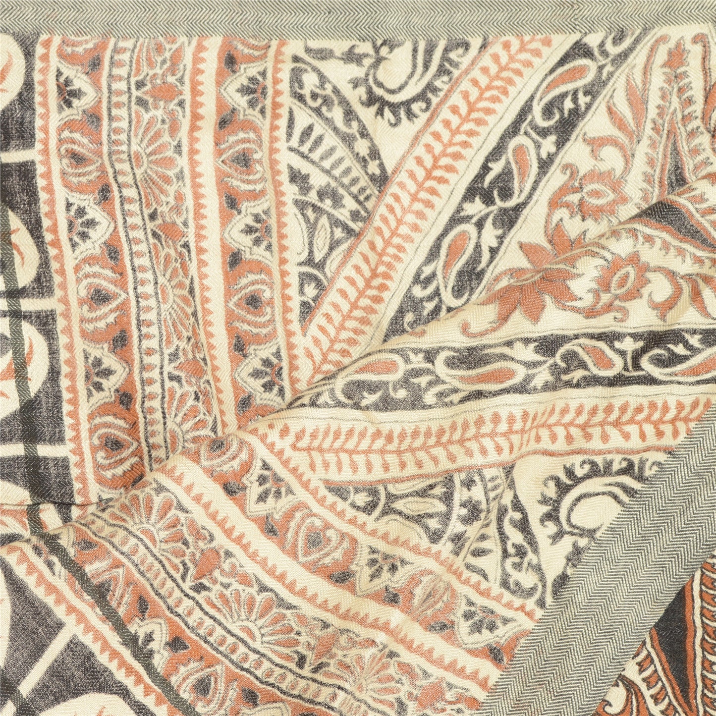 Sanskriti Vintage Dupatta Long Stole Woolen Hijab Printed Soft Scarves