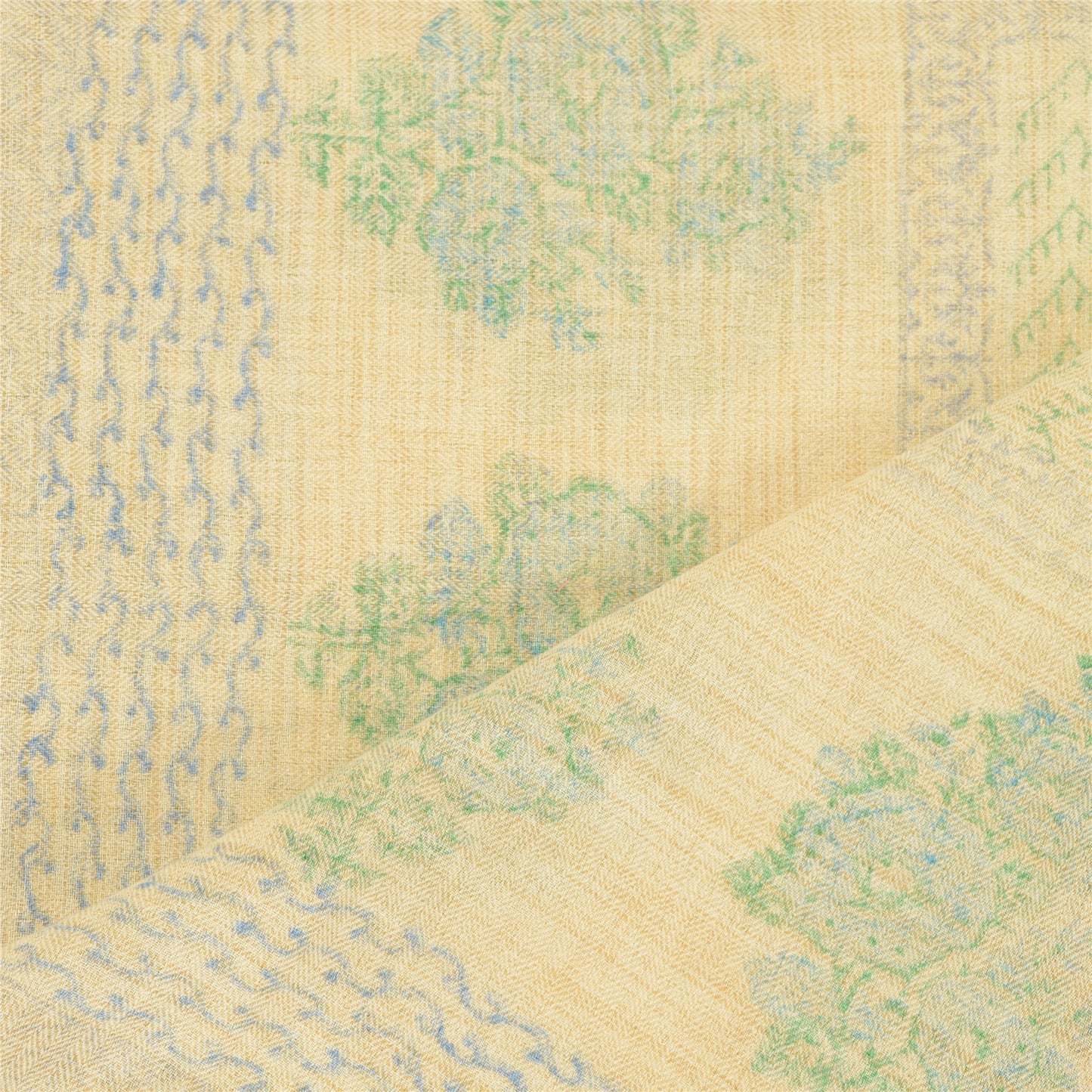 Sanskriti Vintage Dupatta Long Stole Cotton Ivory Printed Soft Wrap Hijab