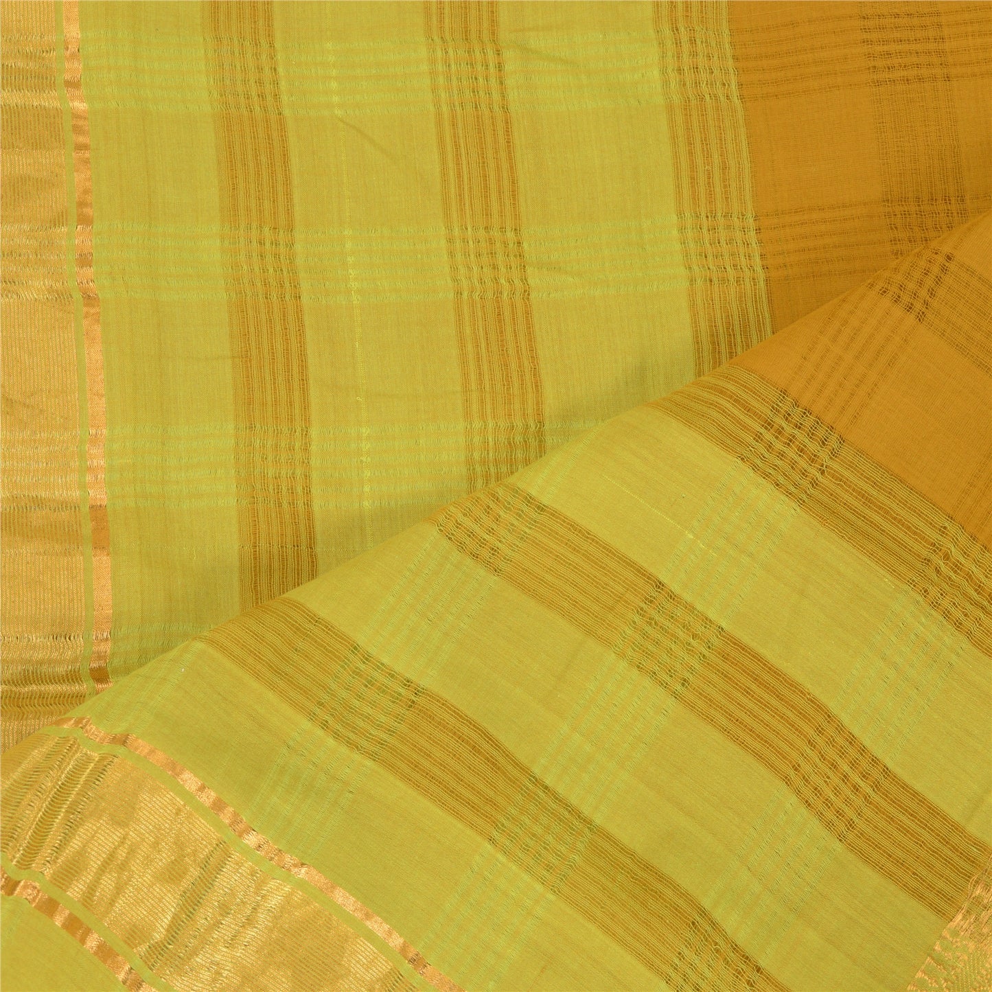 Sanskriti Vintage Dupatta Long Stole Pure Cotton Green Hijab Woven Wrap Shawl