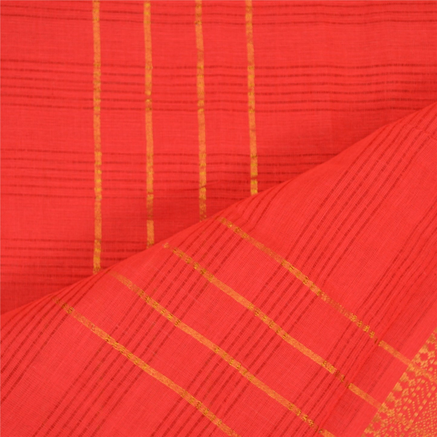 Sanskriti Vintage Dupatta Long Stole 100% Pure Cotton Red Woven Scarves
