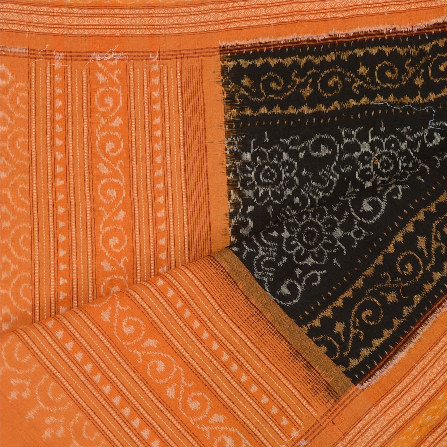 Sankriti Vintage Long Dupatta/Stole Pure Cotton Hand-Woven Sambalpuri Ikat Veil