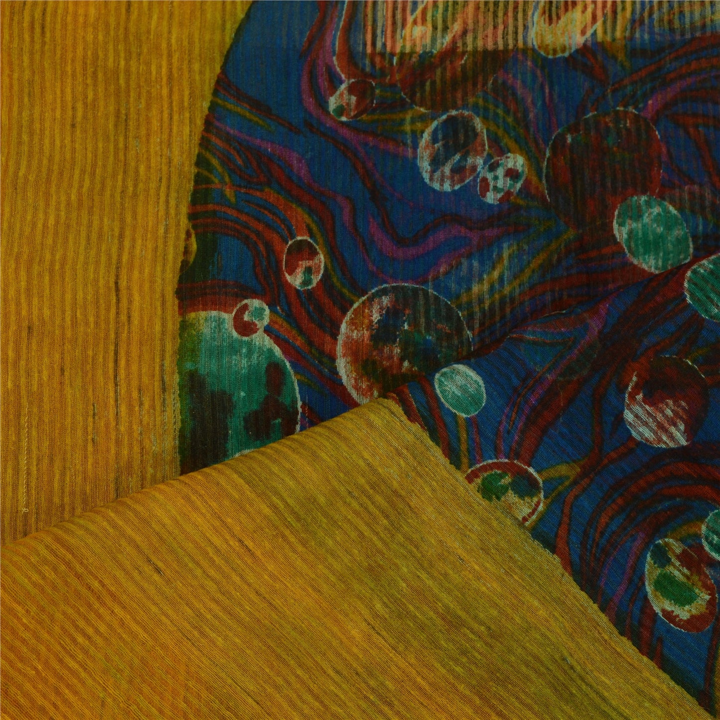 Sanskriti Vintage Dupatta Long Stole Art Silk Printed Hijab Woven Wrap Scarves