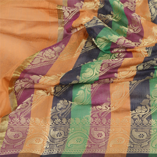 Sanskriti Vintage Dupatta Long Stole Cotton Multi Color Hijab Woven Scarves