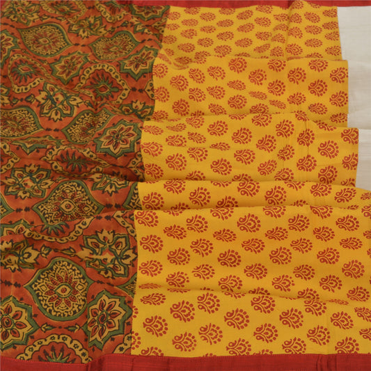 Sanskriti Vintage Dupatta Long Stole Pure Cotton Hijab Block Printed Scarves