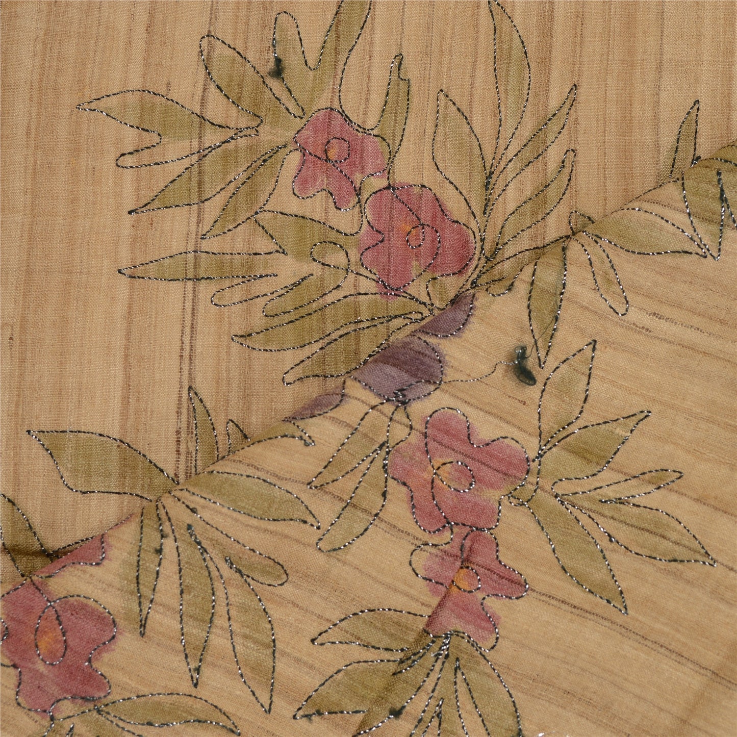 Sanskriti Vintage Dupatta Long Stole Blend Silk Hand Embroidered & Handloom Veil