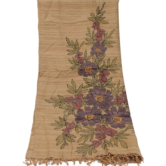 Sanskriti Vintage Dupatta Long Stole Blend Silk Hand Embroidered & Handloom Veil