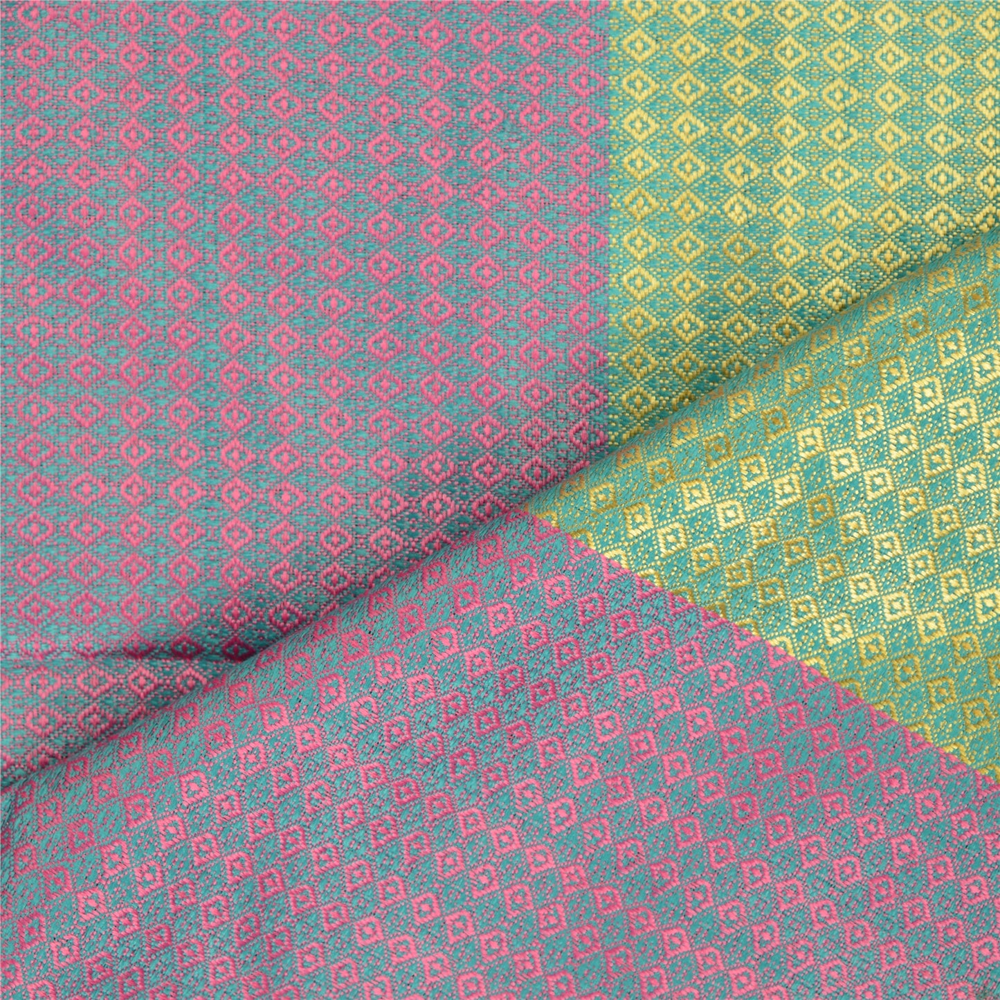 Sanskriti Vintage Dupatta Long Stole Art Silk Green Hijab Woven Wrap Scarves