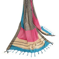 Sanskriti Vintage Dupatta Long Stole Pure Woollen Shawl Printed Wrap Scarves