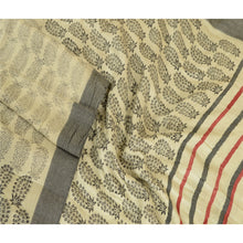 Load image into Gallery viewer, Sanskriti Vintage Dupatta Long Stole Pure Woollen Ivory Hand-Block Printed Shawl
