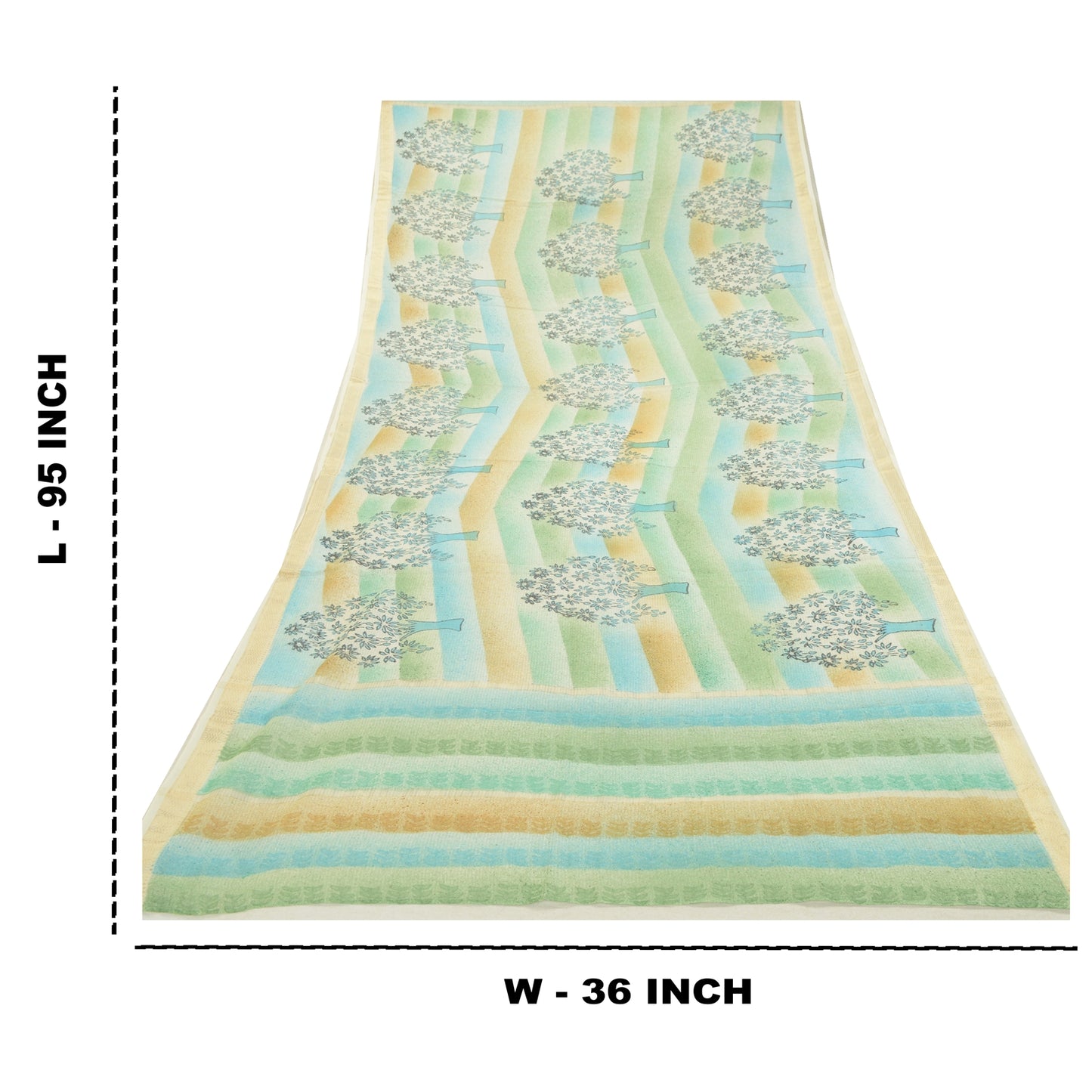 Санскрити Винтаж Длинный Дупатта Палантин Чистый Хлопок Хиджаб Блок Печатный Накидка Фата