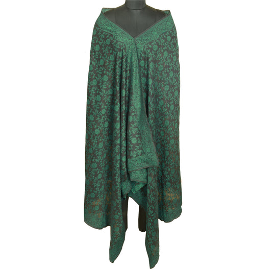 Sanskriti Vintage Lang Dupatta Stola Bomuld Hijab Sort Vævet Wrap Tørklæder