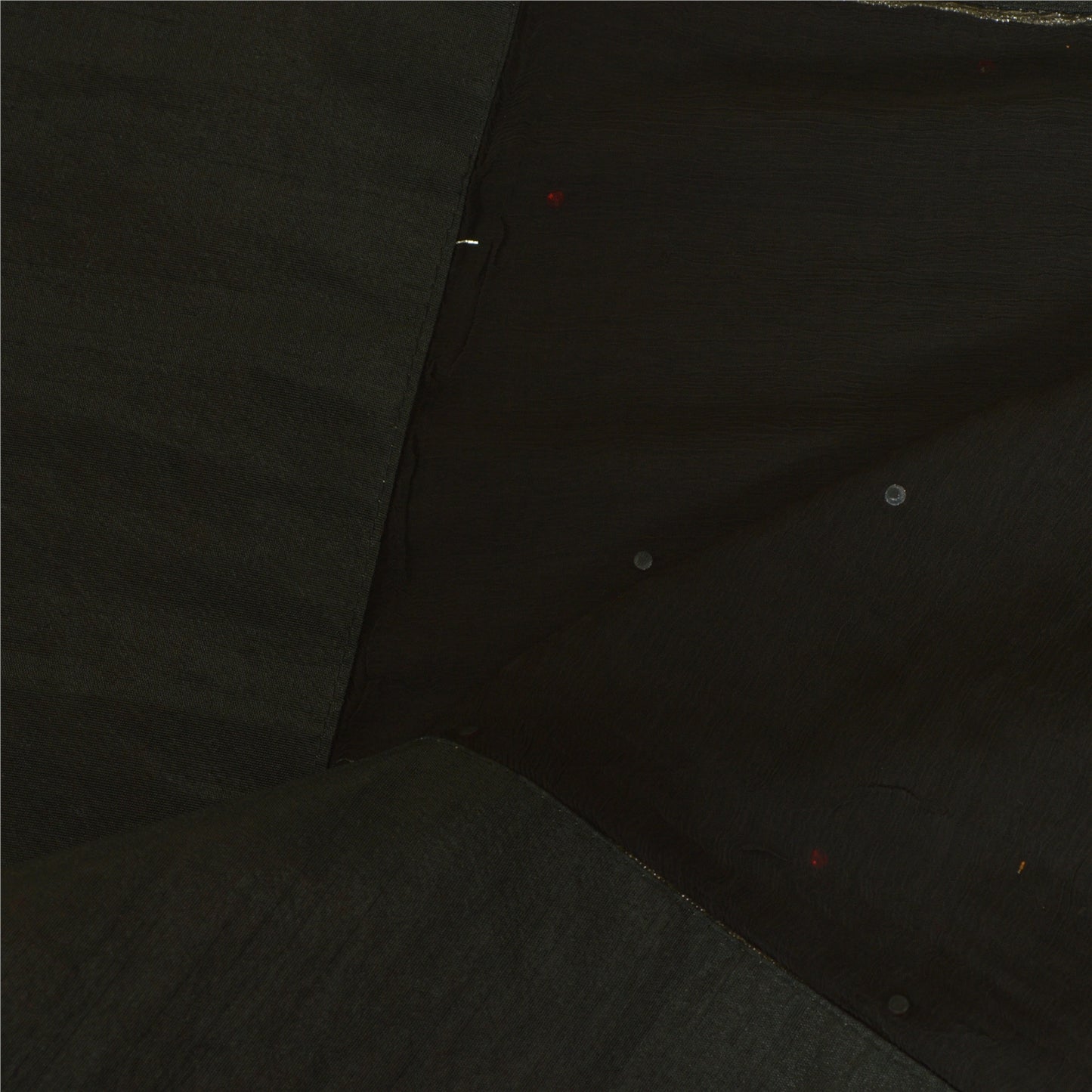 Sanskriti Vintage Long Black Dupatta/Stole Pure Chiffon Silk Embroidered Scarves