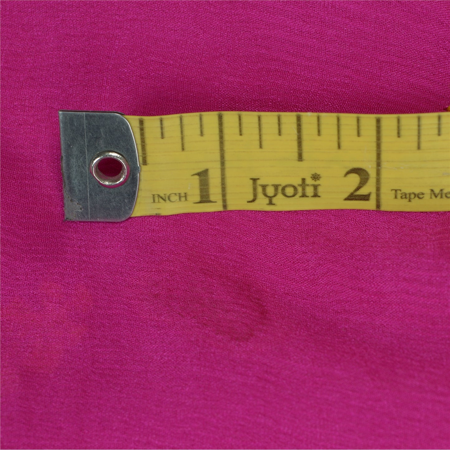 Sanskriti Vintage Dupatta Lang Stola Ren Chiffon Silke Magenta Håndperlet Slør