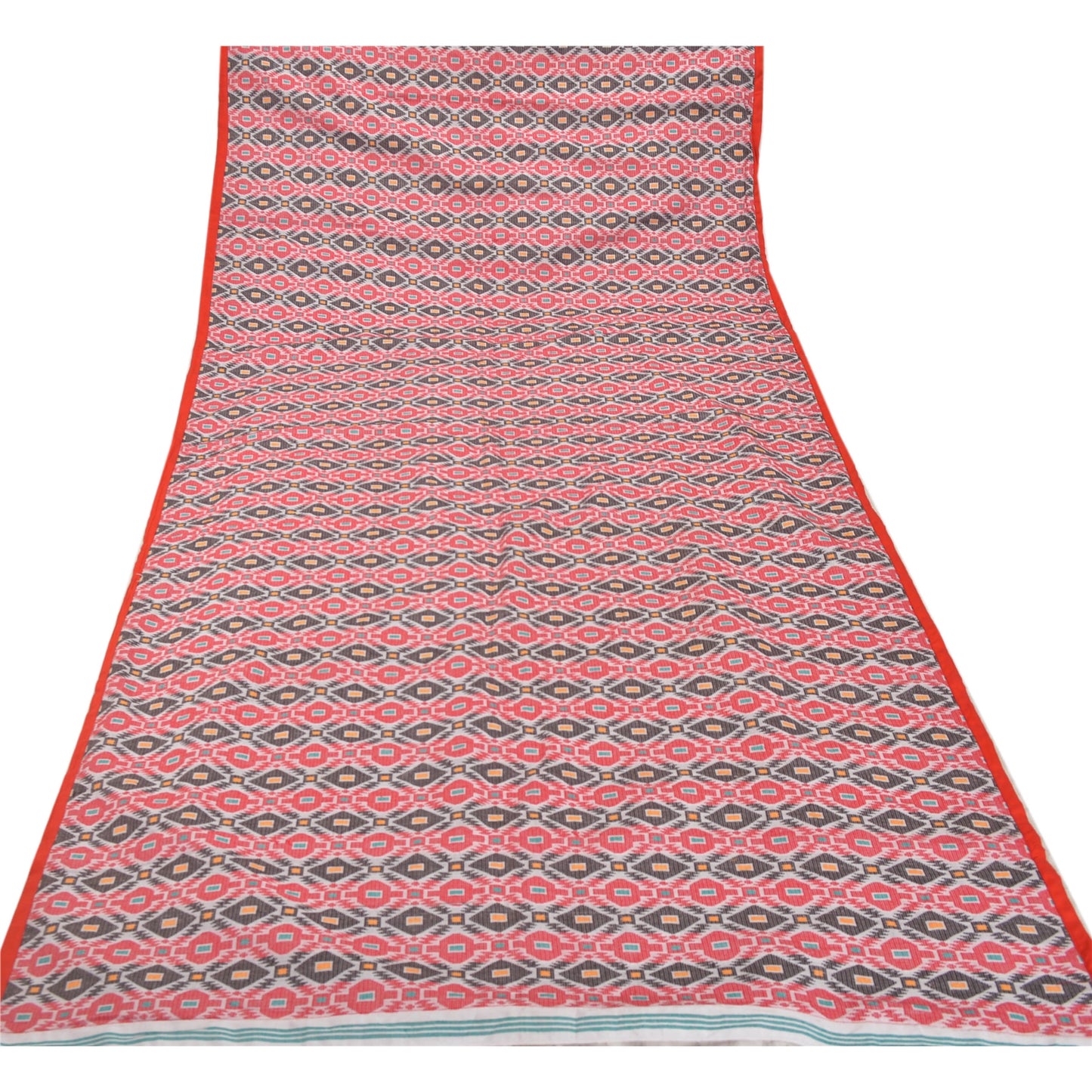 Sanskriti Vintage Traditional White Heavy Dupatta Pure Cotton Woven Gamosa Stole