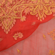 Load image into Gallery viewer, Sanskriti Vintage Heavy Wedding Dupatta Pure Chiffon Silk Red Hand Beaded Stole
