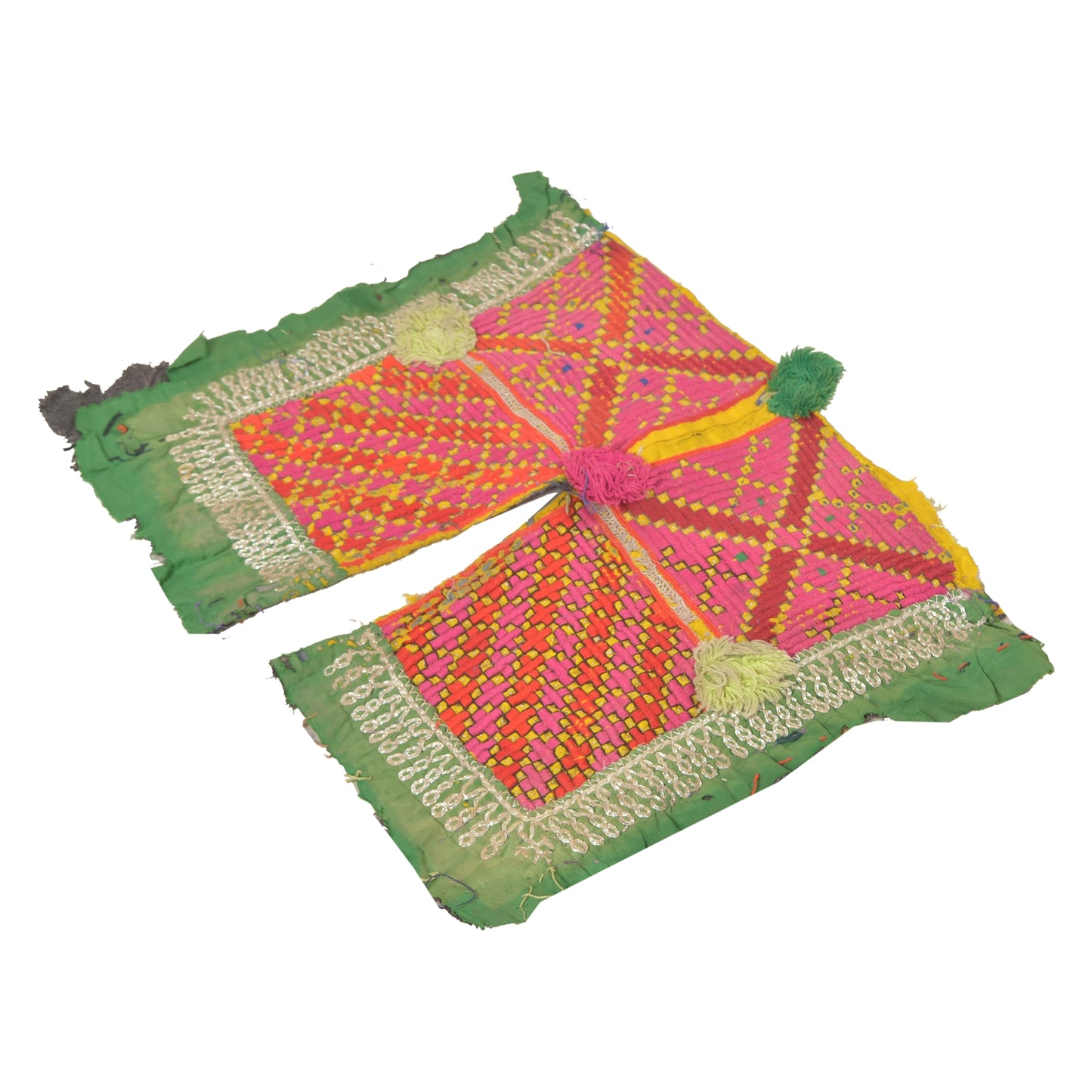 Sanskriti Vintage Pure Cotton Hand Embroidered Kutch Craft Dress Design Sustainable Fabric