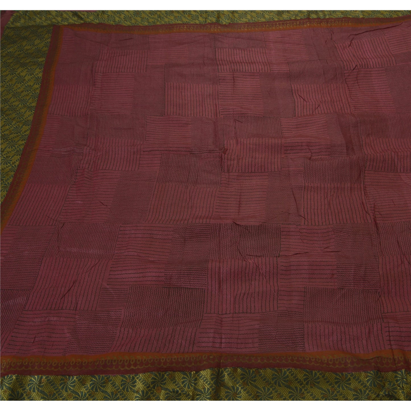 Sanskriti Vintage Heavy Saree 100% Pure Tussar Silk Woven Work Pink Craft Sari