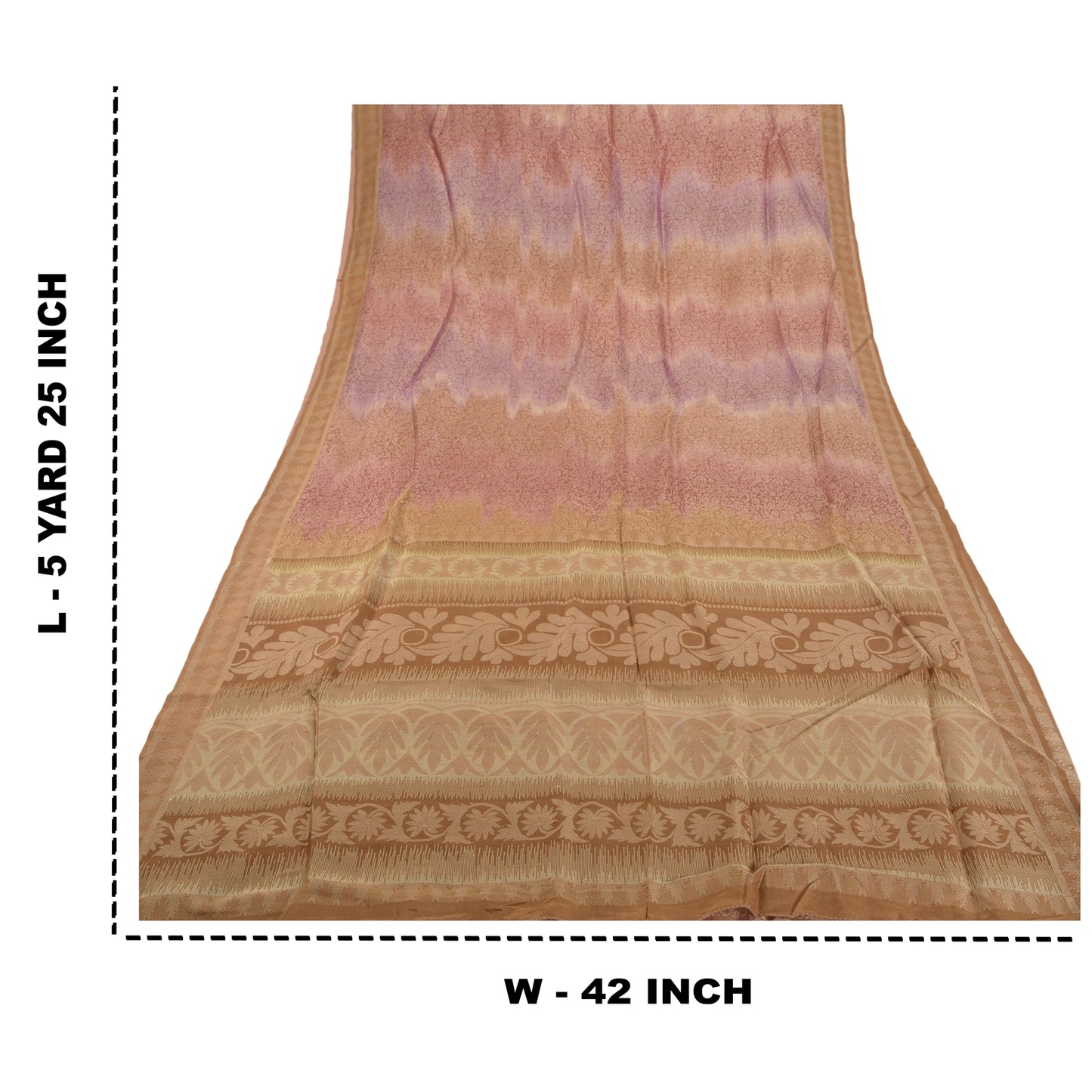 Sanskriti Vintage Heavy Indian Sari 100% Pure Silk Woven Sarees 5 Yard Sustainable Fabric