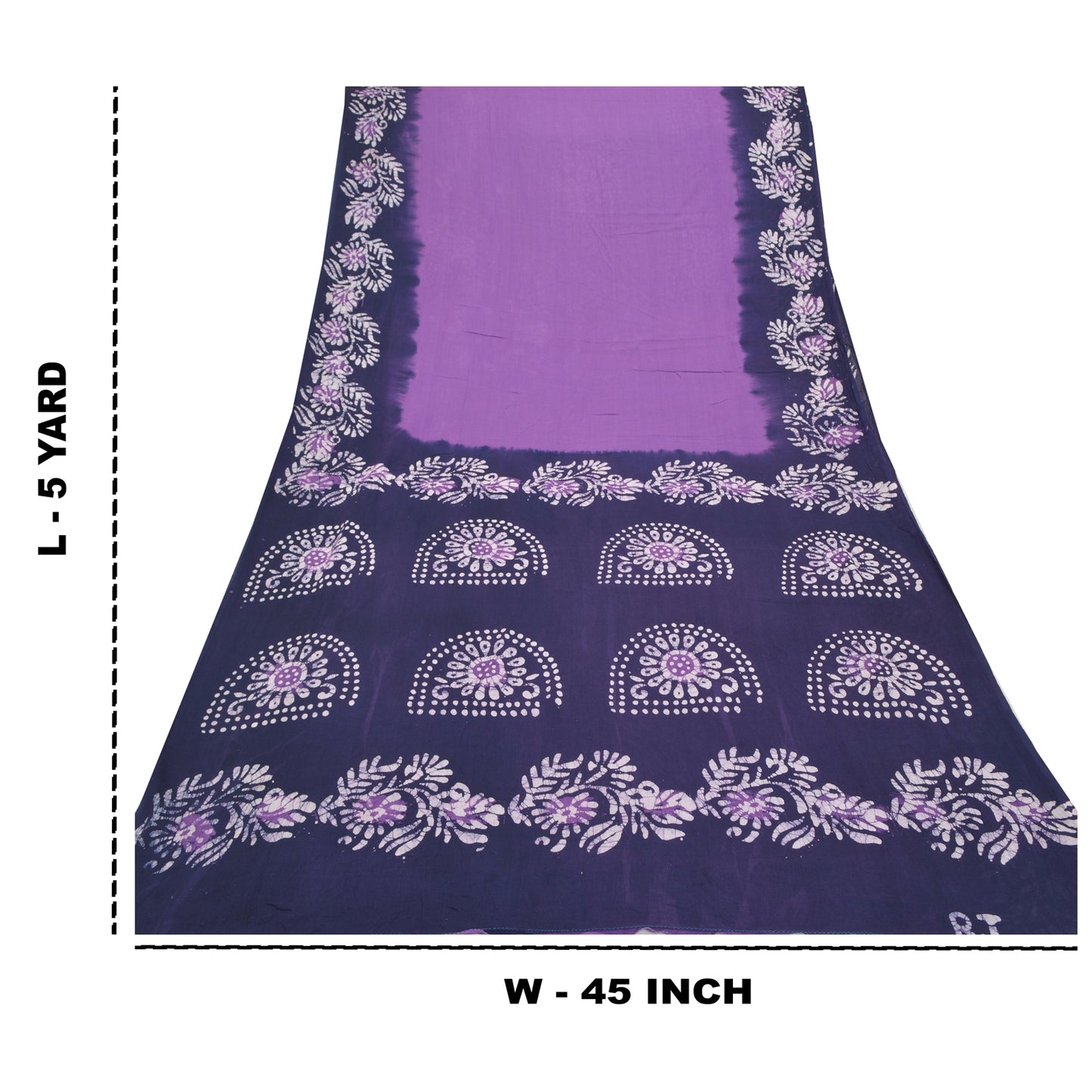 Sanskriti Vintage Heavy Blue Sarees Pure Cotton Batik Work Indian Sari Sustainable Fabric