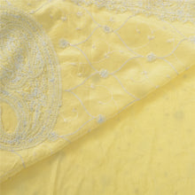 Load image into Gallery viewer, Sanskriti Vintage Heavy Cream Sarees Pure Crepe Silk Hand Beaded Sari Fabric
