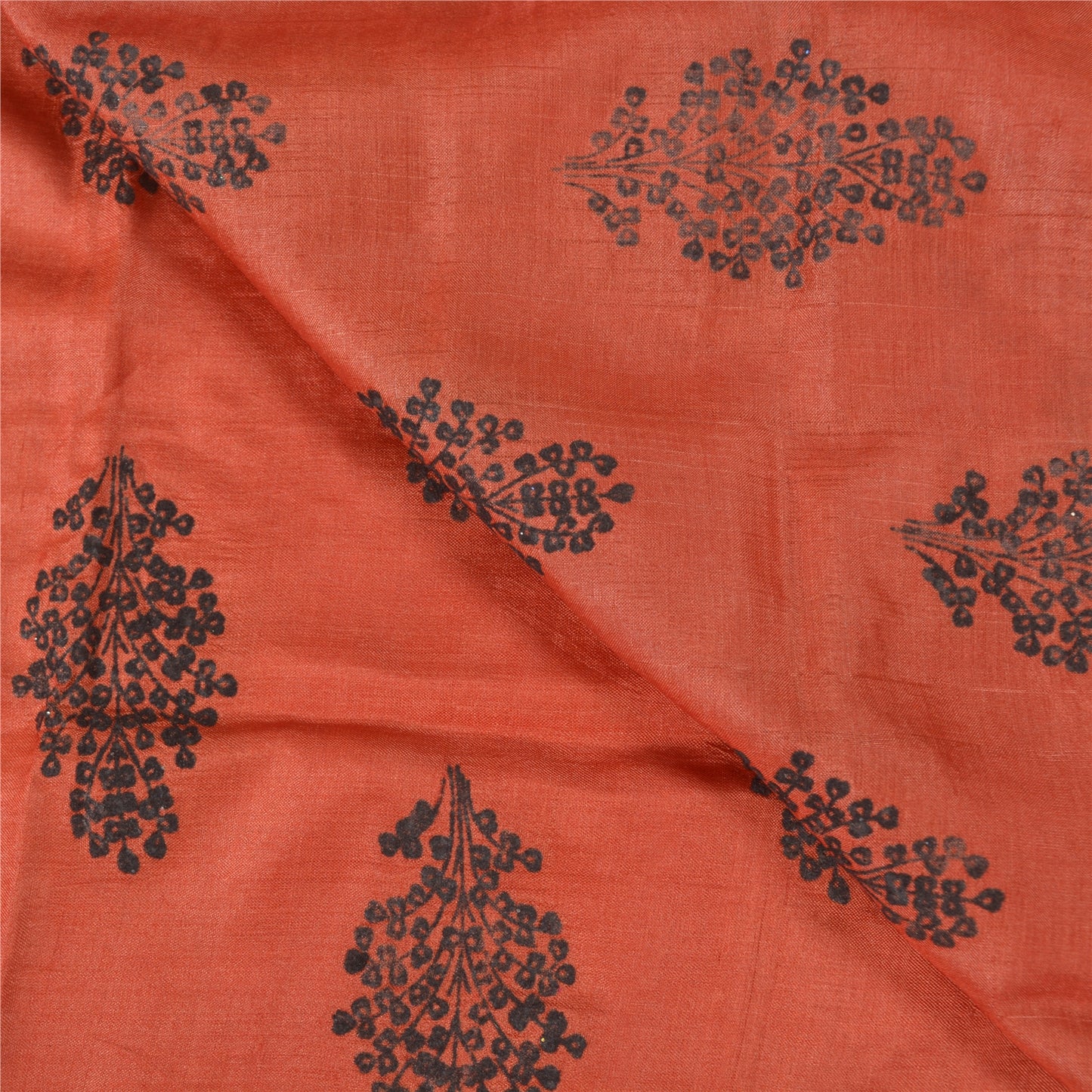 Sanskriti Vintage Heavy Sarees 100% Pure Tussar Silk Brasso Sari 5 Yard Sustainable Fabric