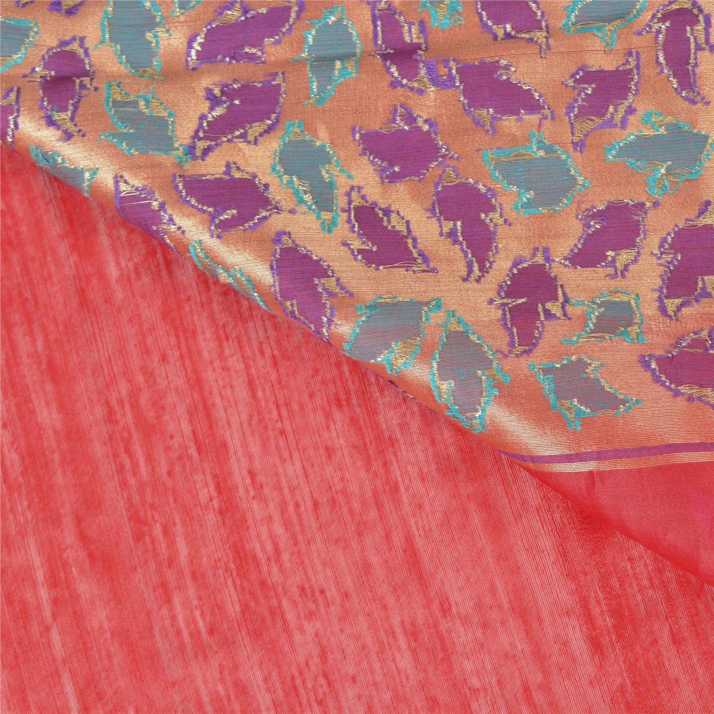 Sanskriti Vintage Red Heavy Sarees Pure Handloom Silk Woven Paithani Sari Sustainable Fabric