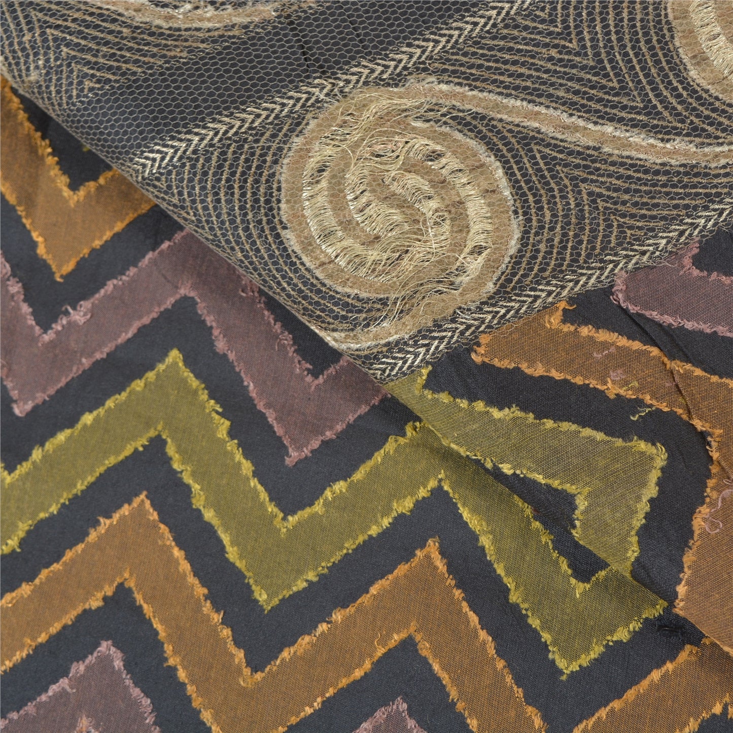 Sanskriti Vintage Heavy Indian Sarees Pure Silk Woven Printed Sari 5 Yard Sustainable Fabric