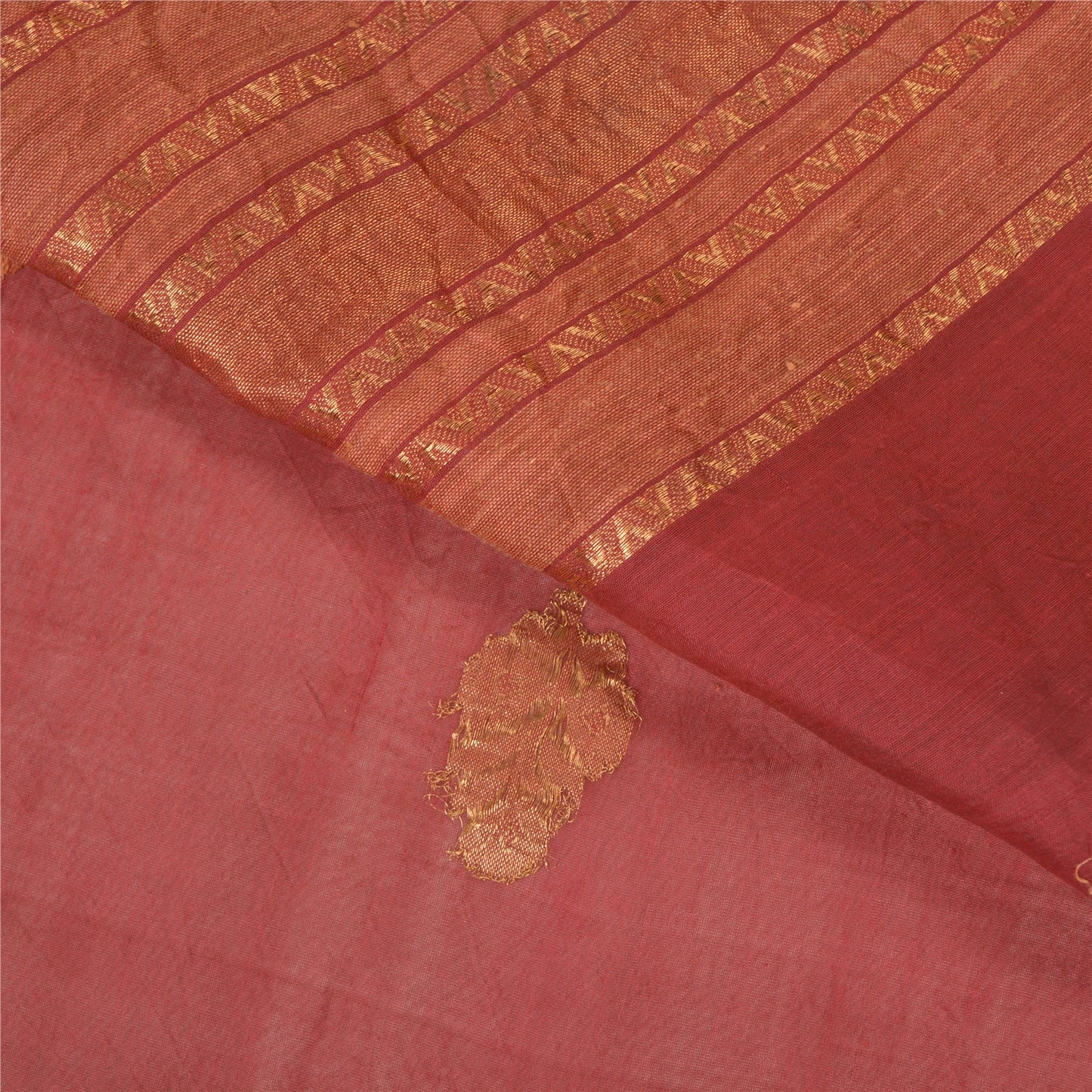 Санскрити Винтаж Шафран Тяжелые Индийские Сари Чистый Шелк Ручной Работы Сари Экологичная Ткань