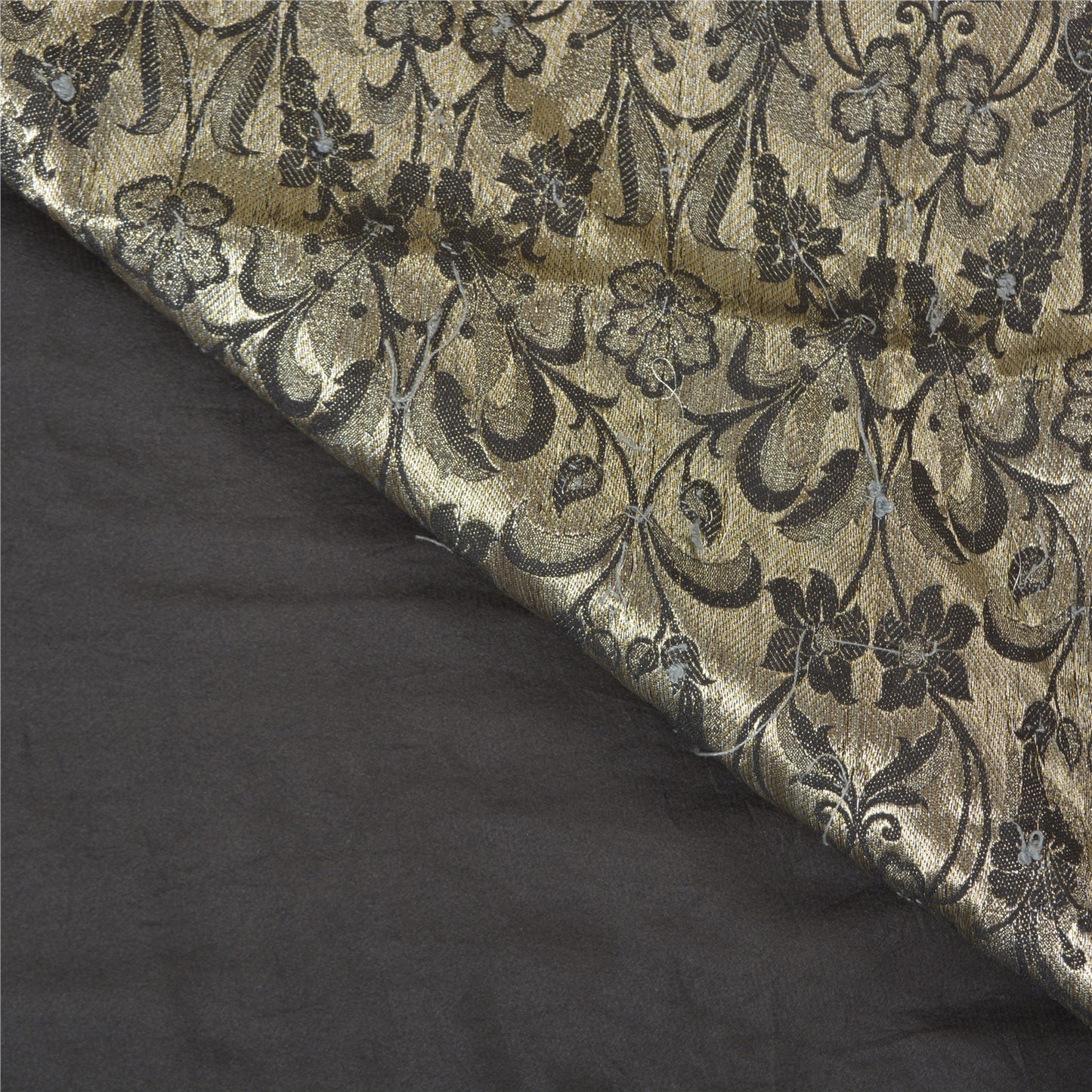 Sanskriti Vintage Black Heavy Sarees Art Silk Hand Beaded Woven Sari Sustainable Fabric