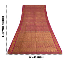 Load image into Gallery viewer, Sanskriti Vintage Pink Sarees Pure Silk Woven Rare Kanjivaram Sari Fabric
