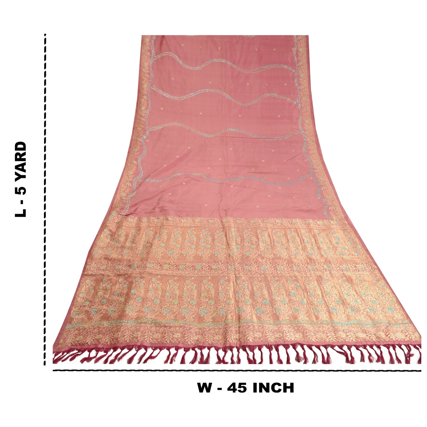 Sanskriti Vintage Red Wedding Sarees 100% Pure Silk Woven Special Sari Sustainable Fabric