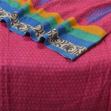 Load image into Gallery viewer, Sanskriti Vintage Pink Indian Sarees 100% Pure Woolen Block Printed Sari Fabric

