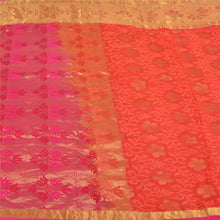Load image into Gallery viewer, Sanskriti Vintage Peach/Pink Sarees Pure Silk Woven Brocade/Banarasi Sari Fabric

