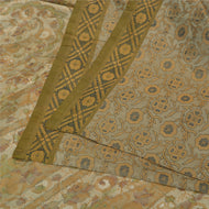 Sanskriti Vintage Grey Sarees 100% Pure Silk Woven Premium Sari Craft Fabric