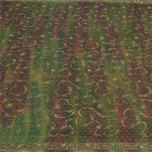 Load image into Gallery viewer, Sanskriti Vintage Green Sarees Pure Silk Hand Beaded Woven Sari Tie-Dye Fabric
