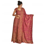 Sanskriti Vintage Pure Georgette Silk Handmade Ritu Kumar's Designer Stitched Lehenga Set