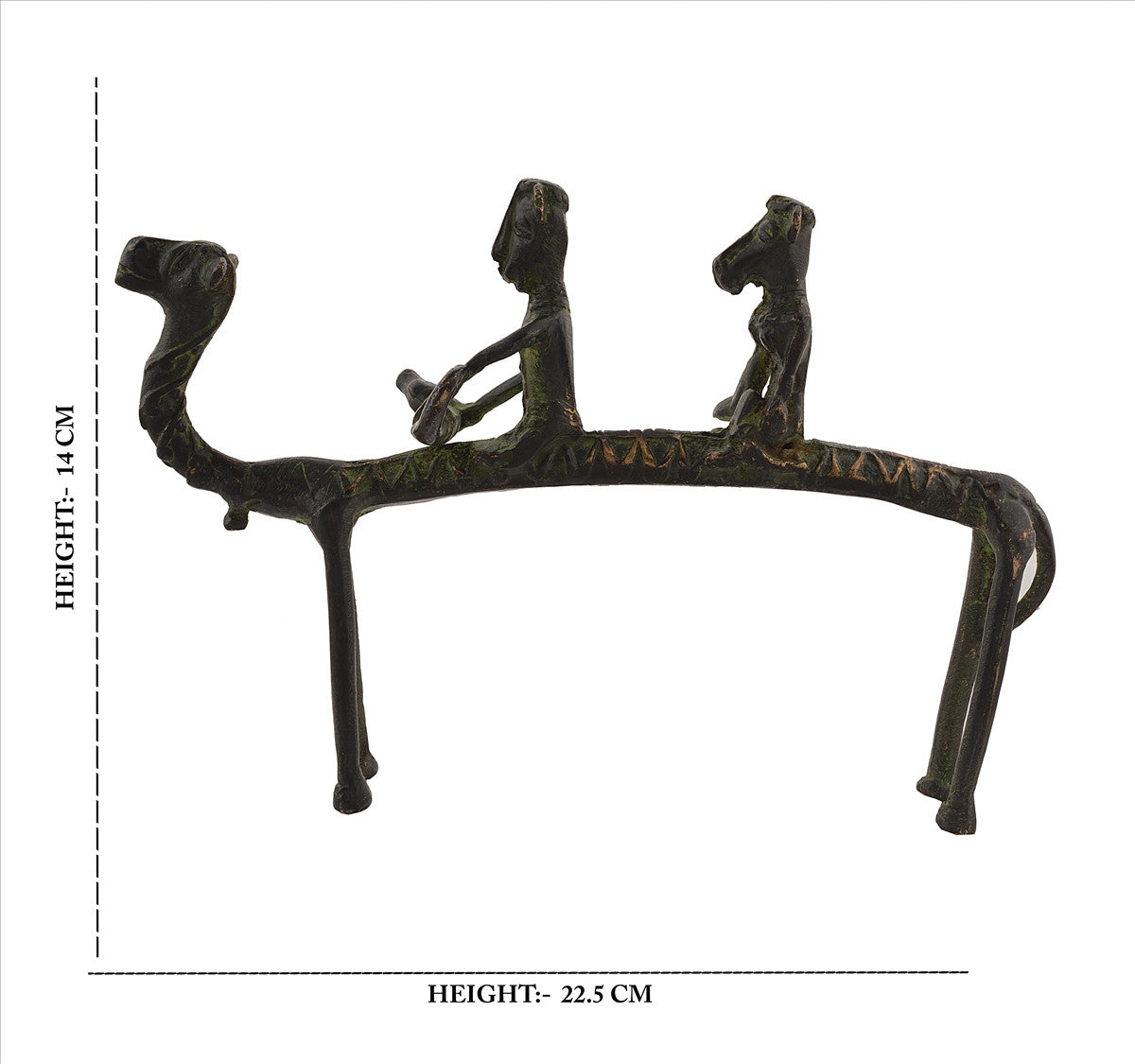 Sanskriti Vintage Antique Look Camel Solid Brass Home Decor Showpiece Miniature