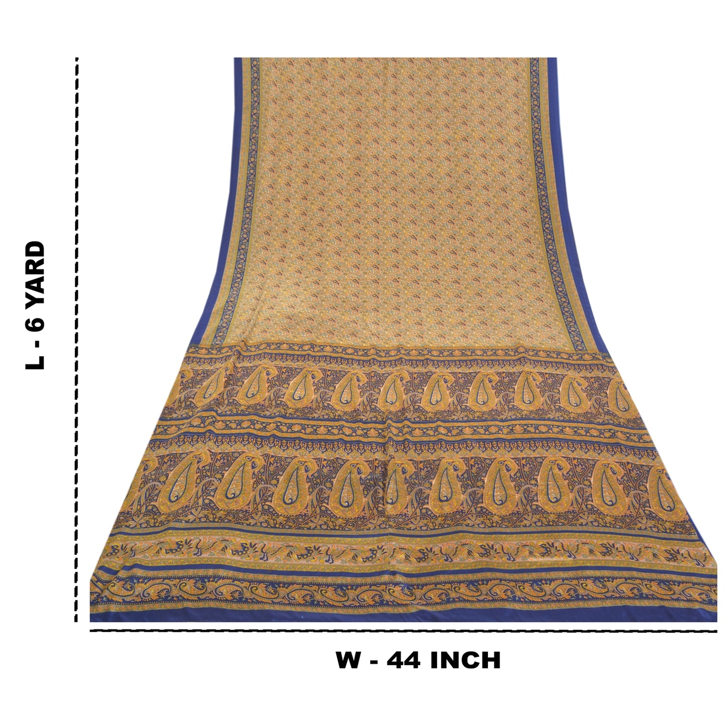 Санскрити Винтаж Мульти Сари Мосс Креп Печатный Сари Мягкий Цветочный Ремесло Экологичная Ткань