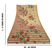 Load image into Gallery viewer, Sanskriti Vintage Sarees From India Multi Moss Crepe Sari Printed Craft Fabric
