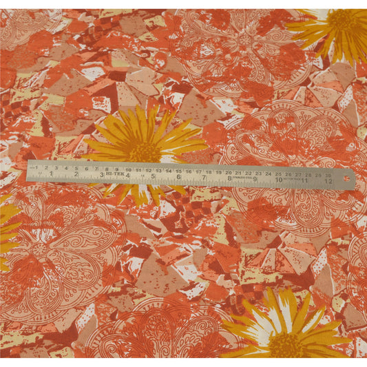 Sanskriti Vintage Sarees Moss Crepe Printed Sari Decor Multicolor Craft Sustainable Fabric