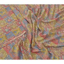 Load image into Gallery viewer, Sanskriti Vintage Sarees Moss Crepe Printed Indian Sari 5 Yd Craft Decor Fabric
