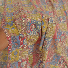 Load image into Gallery viewer, Sanskriti Vintage Sarees Moss Crepe Printed Indian Sari 5 Yd Craft Decor Fabric
