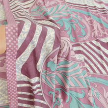 Load image into Gallery viewer, Sanskriti Vintage Purple Indian Sarees Art Silk Fabric Craft Printed Soft Sari
