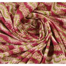 Load image into Gallery viewer, Sanskriti Vintage Dark Red Saree Art Silk Printed Fabric Craft Decor Sari
