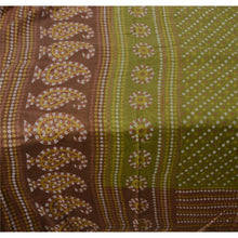 Load image into Gallery viewer, Green Saree Blend Silk Printed Sari Craft 5 Yard Decor Fabric
