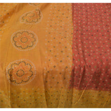 Load image into Gallery viewer, Yellow Saree Blend Silk Bandhani Printed Sari Craft Fabric
