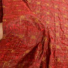 Load image into Gallery viewer, Sanskriti Vintage Dark Red Sarees Art Silk Zari Woven Sari Floral Craft Fabric

